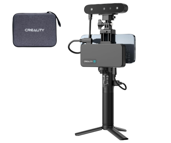 Creality CR-Scan Ferret Pro handheld 3D scanner with wireless bridge and smartphone holder